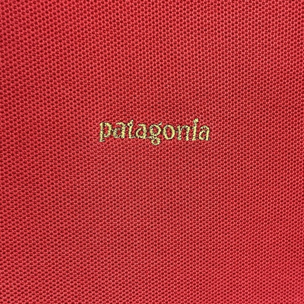 Patagonia Polo Men's Medium Red Organic Cotton Short Sleeves Golf Outdoor Hiking - Picture 2 of 7